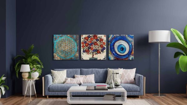 Kanvas Duvar Tablosu 3'lü Canvas Tablo Seti - VOOV4159