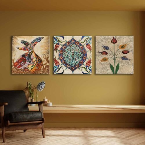 Kanvas Duvar Tablosu 3'lü Canvas Tablo Seti - VOOV4166
