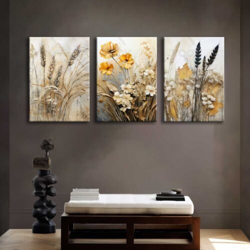 Kanvas Duvar Tablosu 3'lü Canvas Tablo Seti - VOOV4200