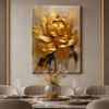 Golden Flower Dekoratif Kanvas Tablo - VOOV2745