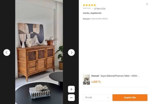 Soyut Dekoratif Kanvas Tablo - VOOV2741