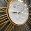 50x50cm METAL KARE ESKİTME GOLD DEKORATİF DUVAR SAATİ - ART1139
