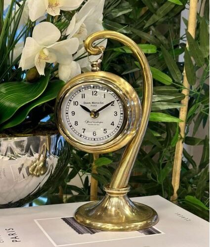 30cm GOLD SALINCAK MODEL DEKORATİF MASA SAATİ - ART1146