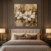 Golden Magnolia Dekoratif Kanvas Tablo - VOOV2751