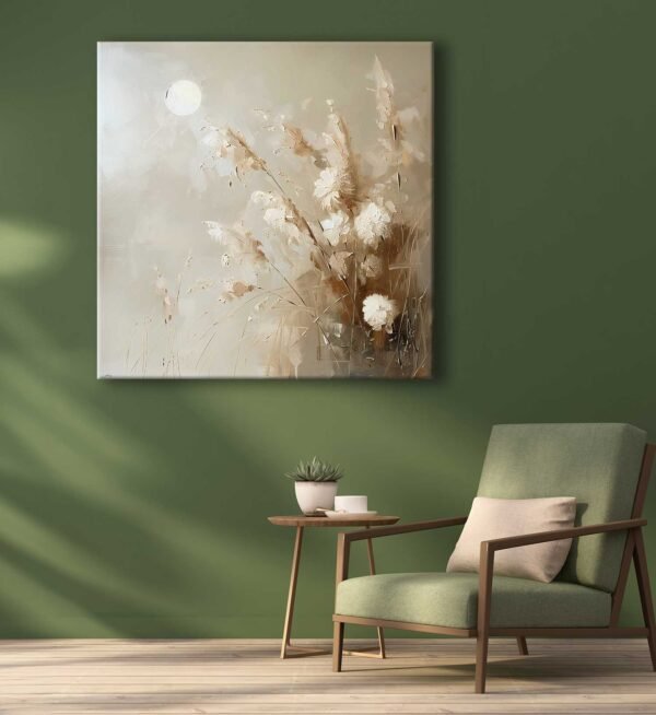 Soyut Modern Çiçekler Dekoratif Kanvas Tablo - VOOV2751