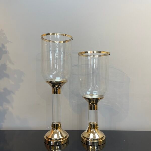 GOLD BÜYÜK BOY İKİLİ ŞAMDAN - ART1181