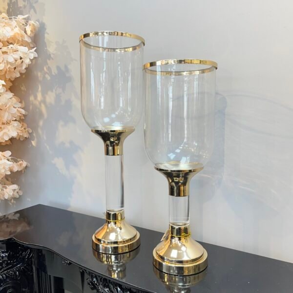 GOLD BÜYÜK BOY İKİLİ ŞAMDAN - ART1181