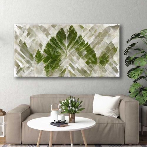 Dekoratif Yapraklar Kanvas Tablo - VOOV2756