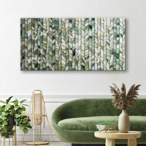 Yaprak Örgüsü Dekoratif Kanvas Tablo - VOOV2758