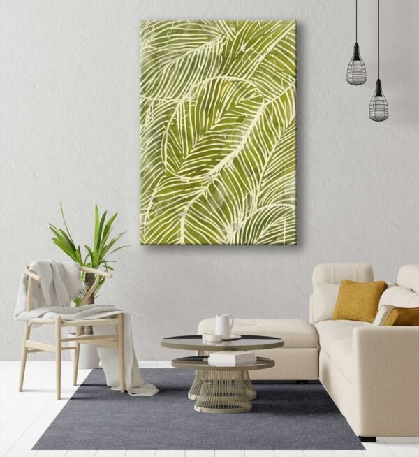 Soyut Yapraklar Dekoratif Kanvas Tablo - VOOV2759