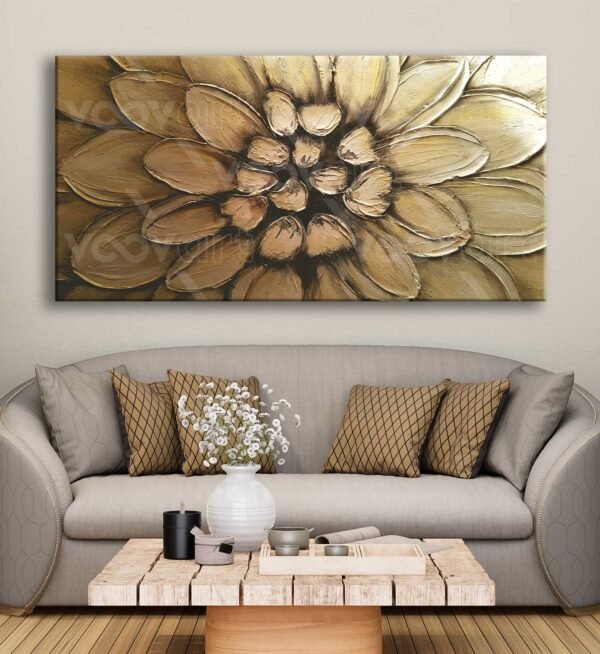 Soyut Çiçek Dekoratif Kanvas Tablo - VOOV2774