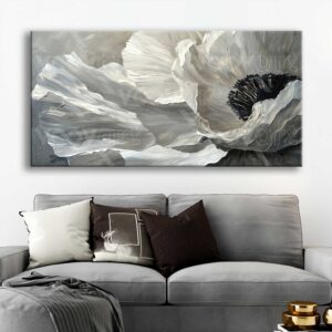 Dekoratif Beyaz Gelincik Kanvas Tablo - VOOV1151