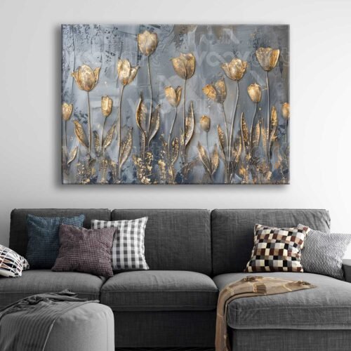 Dekoratif Çiçekler Kanvas Tablo - VOOV2777