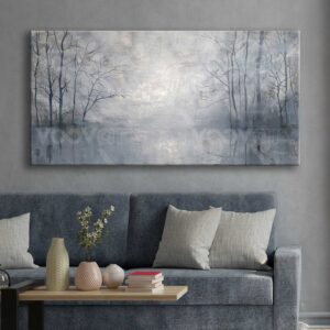 Muhteşem Soyut Çiçek Dekoratif Kanvas Tablo - VOOV2775