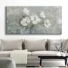 Dekoratif Beyaz Çiçekler Kanvas Tablo - VOOV2791