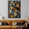 Soyut Geometrik Desenler Dekoratif Kanvas Tablo - VOOV2801