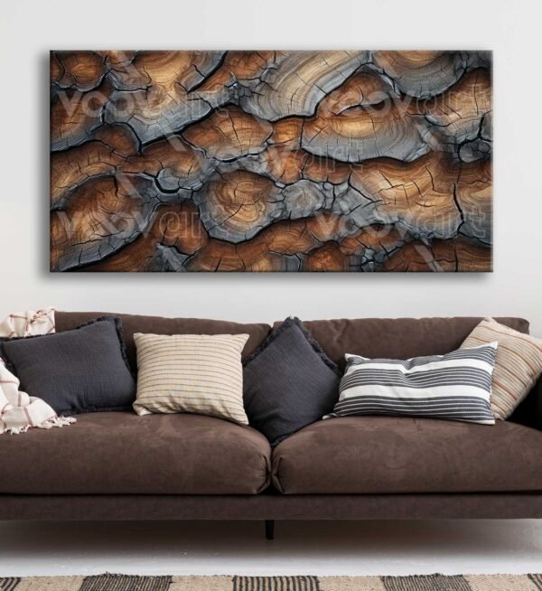 Ağaç Kabuğu Dekoratif Kanvas Tablo - VOOV2807