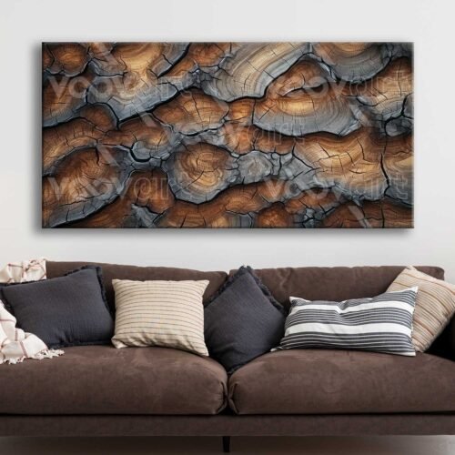 Ağaç Kabuğu Dekoratif Kanvas Tablo - VOOV2807