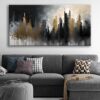 Soyut Şehir Manzarası Dekoratif Kanvas Tablo - VOOV2817