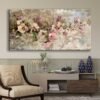 Soyut Çiçekler Dekoratif Kanvas Tablo - VOOV2821