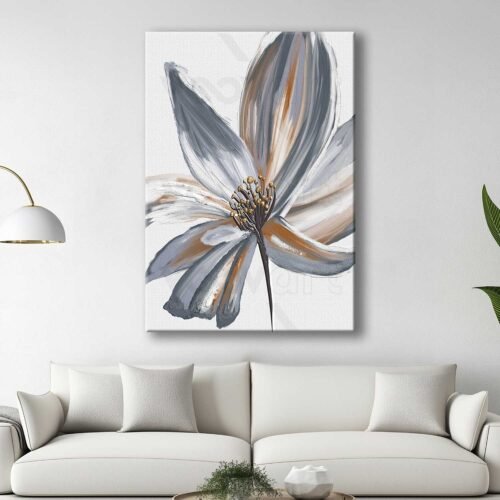 Soyut Çiçek Dekoratif Kanvas Tablo - VOOV2837