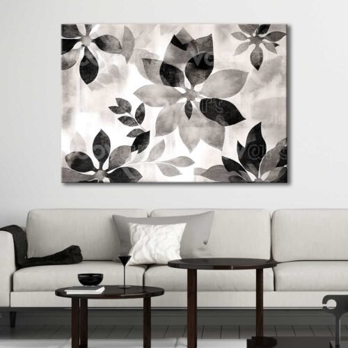 Soyut Çiçekler Dekoratif Kanvas Tablo - VOOV2842