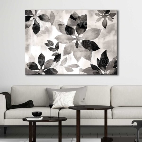 Soyut Çiçekler Dekoratif Kanvas Tablo - VOOV2842