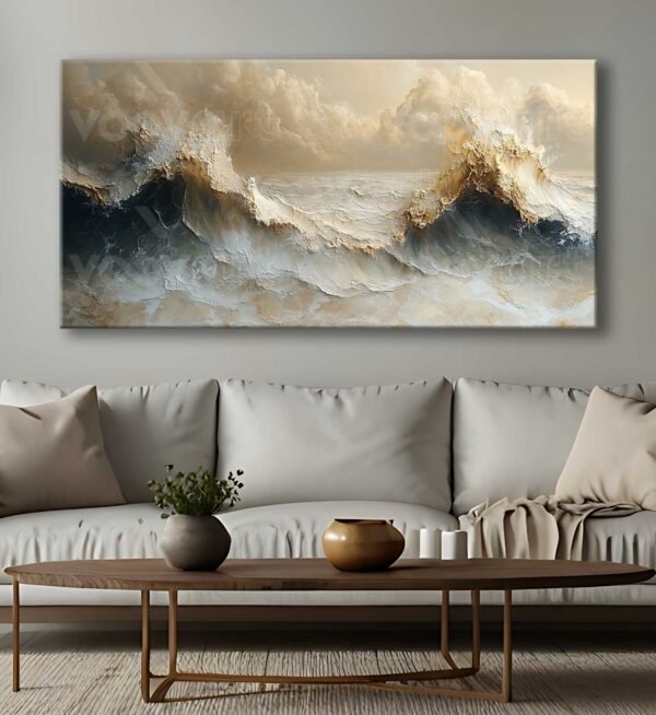 Soyut Deniz Dekoratif Kanvas Tablo - VOOV2846