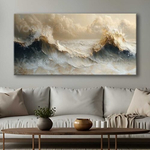 Soyut Deniz Dekoratif Kanvas Tablo - VOOV2846