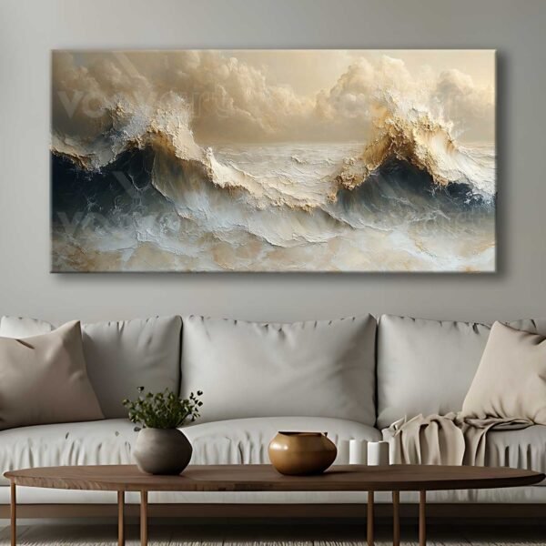 Soyut Deniz Dekoratif Kanvas Tablo - VOOV2846