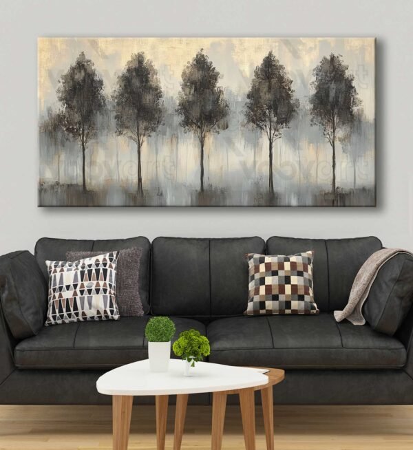 Soyut Ağaçlar Dekoratif Kanvas Tablo - VOOV3013