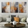Modern Soyut Kanvas Tablo - 3'lü Canvas Tablo Seti - VOOV4329