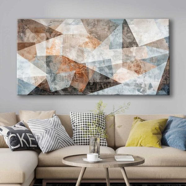 Soyut Geometrik Desenler Dekoratif Kanvas Tablo - VOOV3018