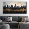 Soyut Şehir Manzarası Dekoratif Kanvas Tablo - VOOV3025
