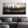 Soyut Şehir Manzarası Dekoratif Kanvas Tablo - VOOV3025