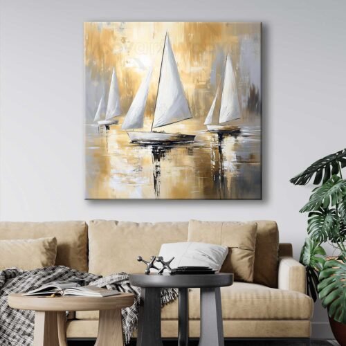 Yelkenliler Dekoratif Kanvas Tablo - VOOV3031