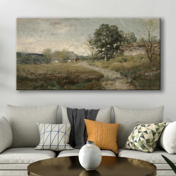 Köy Evi Manzarası Dekoratif Kanvas Tablo - VOOV3044
