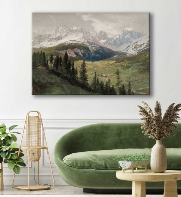 Orman ve Dağ Manzarası Dekoratif Kanvas Tablo - VOOV3047