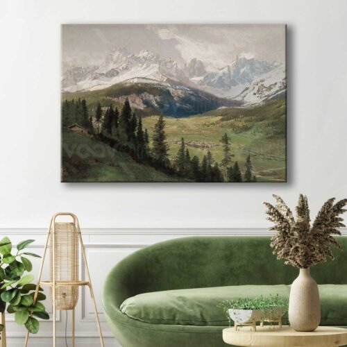 Orman ve Dağ Manzarası Dekoratif Kanvas Tablo - VOOV3047