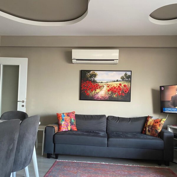 Çiçekli Doğa Manzarası Dekoratif Kanvas Tablo - VOOV3078