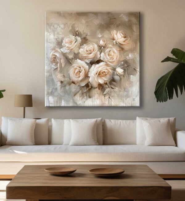 Soyut Modern Çiçekler Dekoratif Kanvas Tablo  - VOOV3052