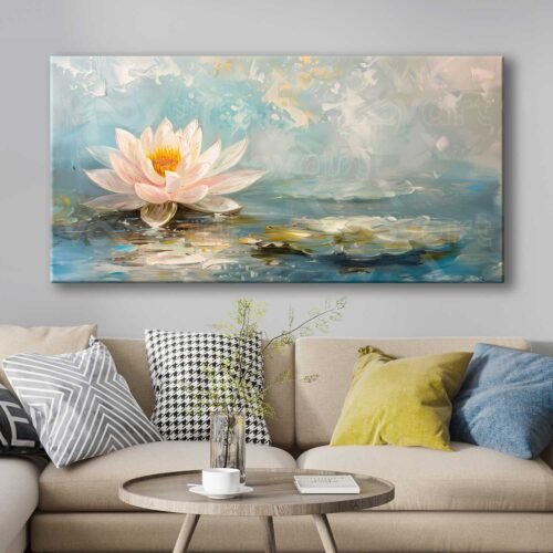 Lotus Flower Dekoratif Kanvas Tablo - VOOV3065