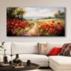 Çiçekli Doğa Manzarası Dekoratif Kanvas Tablo - VOOV3078