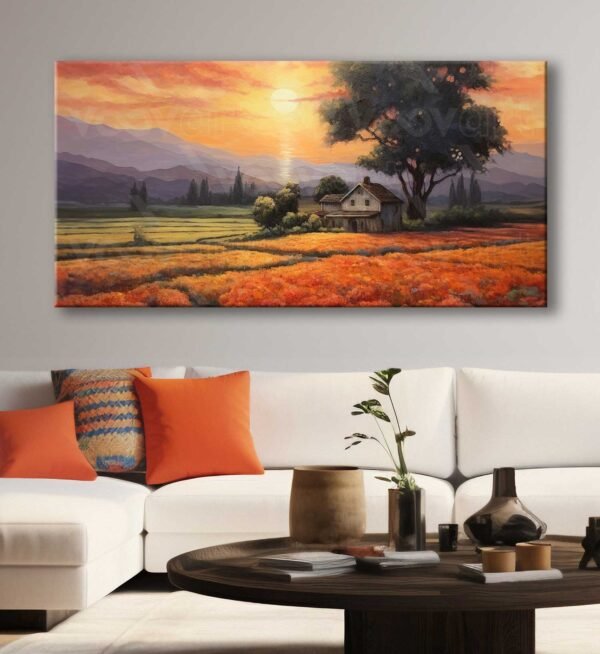 Huzur Bahçesi Manzarası Dekoratif Kanvas Tablo - VOOV3086