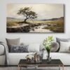 Ağaç Manzarası Dekoratif Kanvas Tablo - VOOV3088