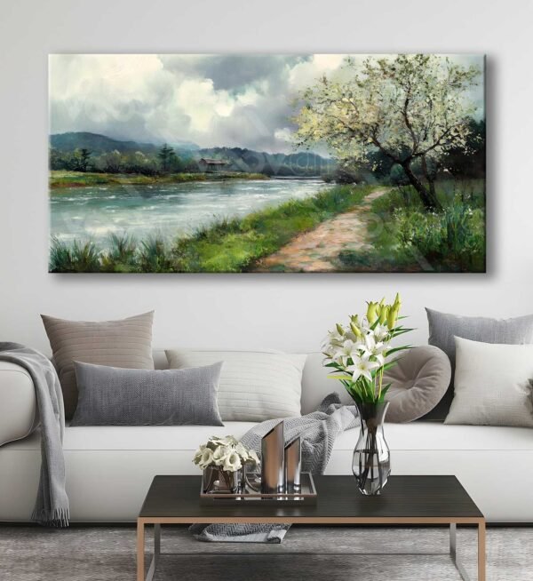 Akarsu Manzarası Dekoratif Kanvas Tablo - VOOV3087