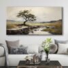 Ağaç Manzarası Dekoratif Kanvas Tablo - VOOV3088