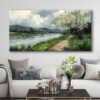 Akarsu Manzarası Dekoratif Kanvas Tablo - VOOV3087