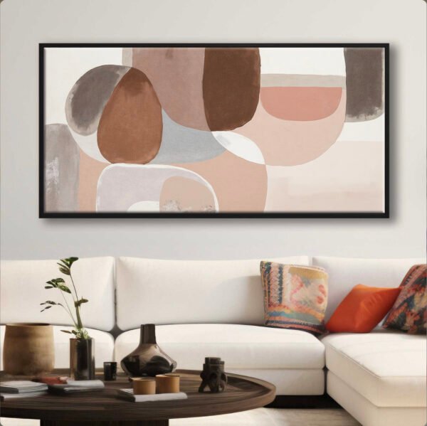 Screenshot 70x140cm Siyah Çerçeveli Soyut Modern Dekoratif Kanvas Tablo - ART5010