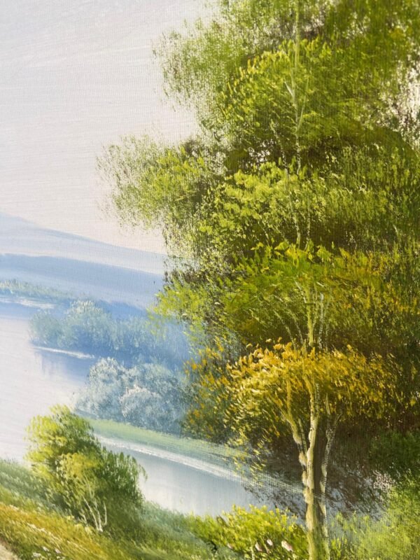 65x95cm Çerçeveli Yağlıboya Dokulu Dekoratif Manzara Tablo - ART5225